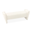 La Terrazza Chenille Accent Bench - Creamy Pearl