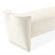 La Terrazza Chenille Accent Bench - Creamy Pearl