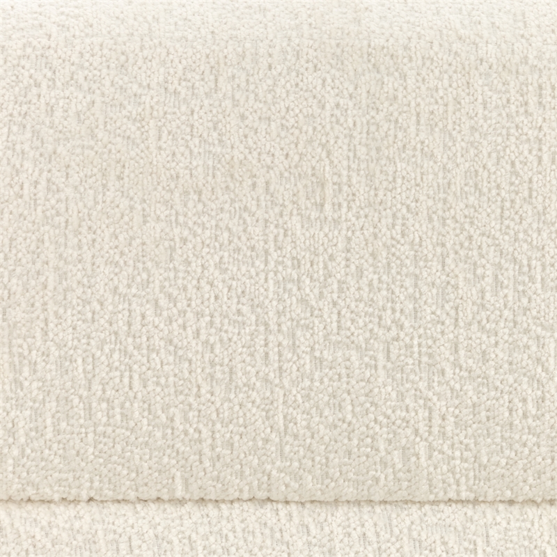 La Terrazza Chenille Accent Bench - Creamy Pearl