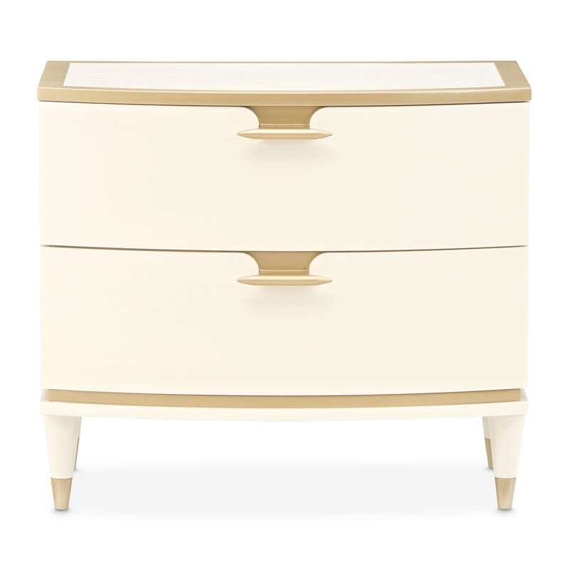 La Terrazza Large 2-Drawer Nightstand - Creamy Pearl