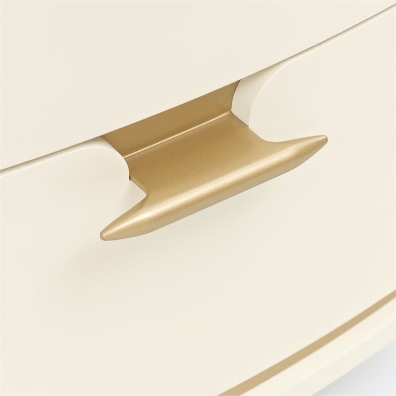 La Terrazza Large 2-Drawer Nightstand - Creamy Pearl