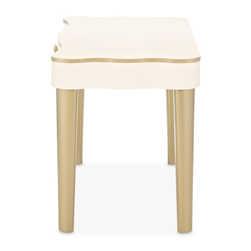 La Terrazza Vanity Desk with Drawers - Creamy Pearl