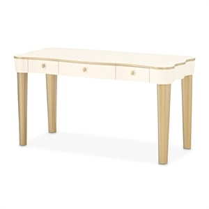 La Terrazza Vanity Desk with Drawers - Creamy Pearl