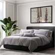 Grant 5-Piece King Linen Duvet Set - Charcoal