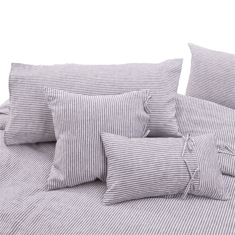 Grant 5-Piece Queen Linen Duvet Set - Charcoal