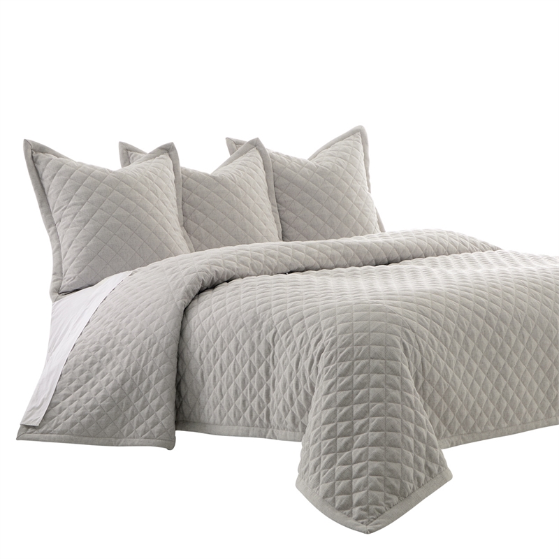 Aragoza 4-Piece King Quilt Set - Dove