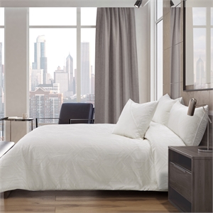 Quincy 4-Piece King Comforter Set - Ivory