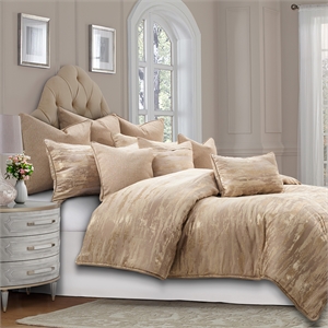 Sloane 9-Piece Queen Comforter Set - Gold Luster