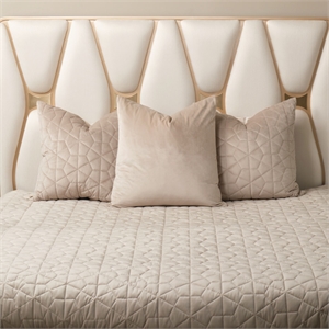 Cromwell 4-Piece King Velvet Quilt Set - Mushroom