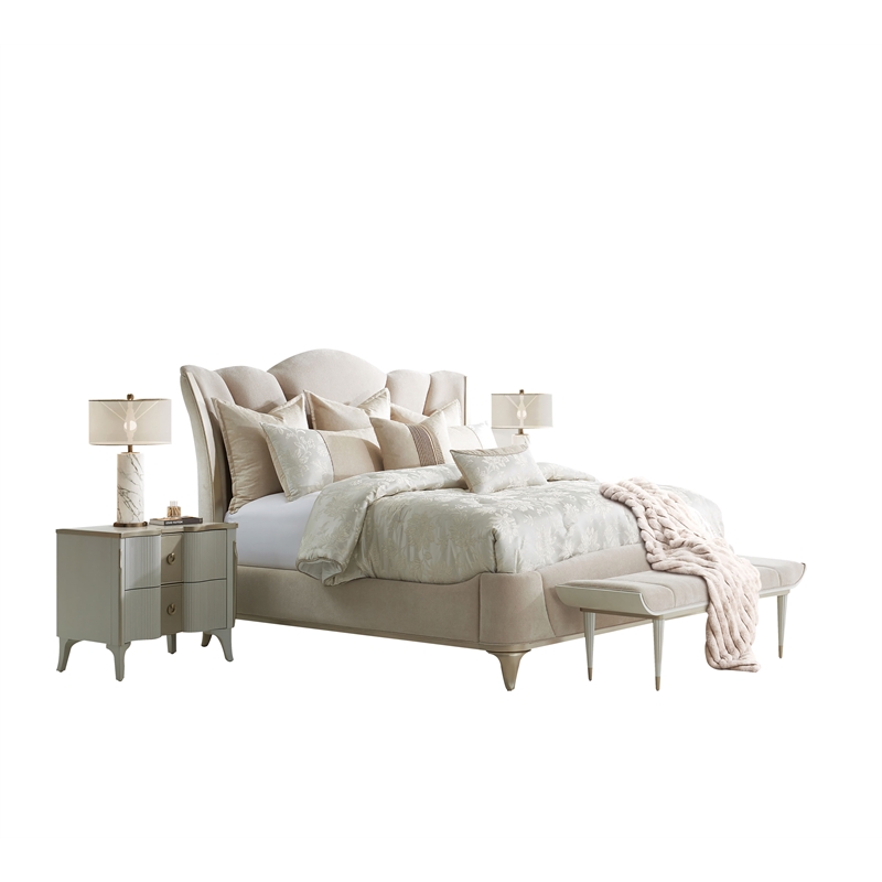 Riley 8-Piece Chenille King Comforter Set - Ivory