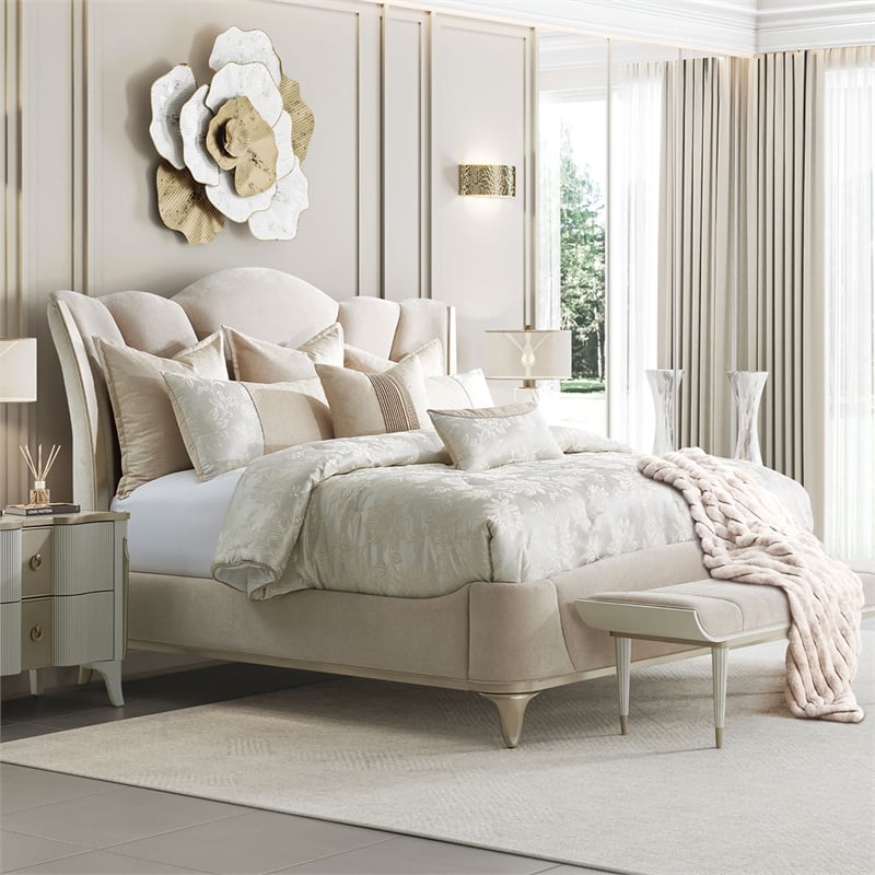 Riley 8-Piece Chenille King Comforter Set - Ivory