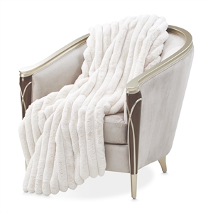 Parker Plush 52&quot x 72&quot Faux-Fur Throw - Cream