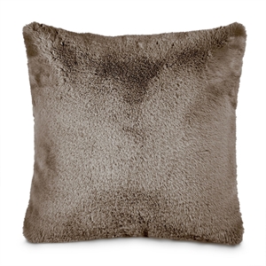 Hopkins Plush 20&quot Square Faux-Fur Pillow - Set of 2 - Mushroom Gray