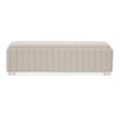 Amaryllis Velvet Accent Bench - Taupe