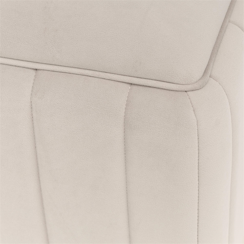 Amaryllis Velvet Accent Bench - Taupe