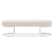 Orchid Velvet Accent Bench - Gray