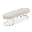 Orchid Velvet Accent Bench - Gray