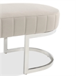 Orchid Velvet Accent Bench - Gray