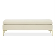 Zennia Velvet Accent Bench - Ivory