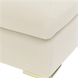 Zennia Velvet Accent Bench - Ivory