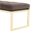 Dahlia Velvet Accent Bench - Chocolate