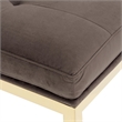 Dahlia Velvet Accent Bench - Chocolate