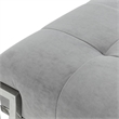 Rose Velvet Accent Bench - Gray