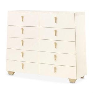 Fantosini 10-Drawer Mule Chest - Creamy Pearl