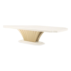 Fantosini Pedestal Dining Table - Creamy Pearl