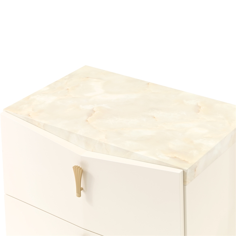 Fantosini Nightstand - Creamy Pearl