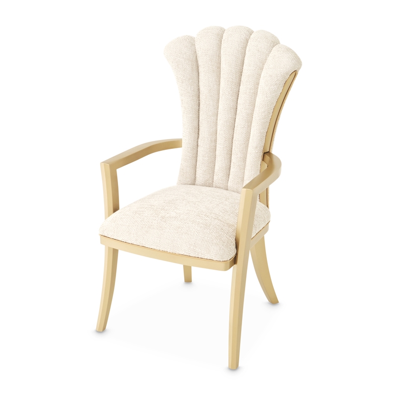 Fantosini Dining Arm Chair - Set of 2 - Natural/Gold