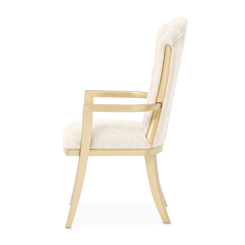 Fantosini Dining Arm Chair - Set of 2 - Natural/Gold