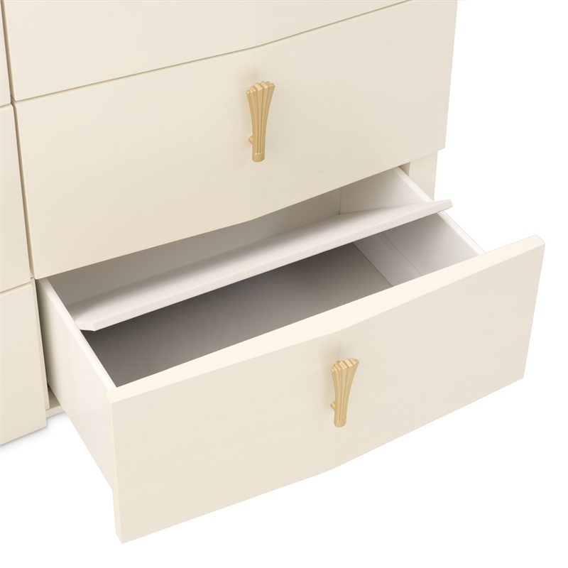 Fantosini Dresser with Mirror - Creamy Pearl