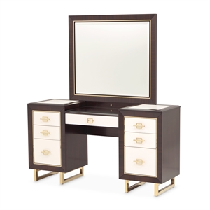 Belmont Place Vanity with Mirror - Espresso