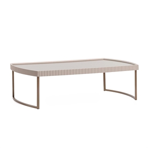 Lisbon Cocktail Table - Silken Cream/Bronze