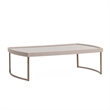 Lisbon Cocktail Table - Silken Cream/Bronze