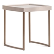 Lisbon Side Table - Silken Cream/Bronze