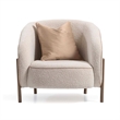 Lisbon Boucle Accent Chair - Oyster/Matte Bronze