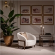 Lisbon Boucle Accent Chair - Oyster/Matte Bronze