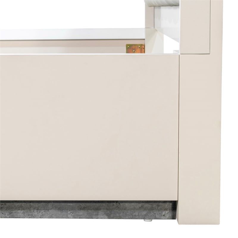 Pavira Queen Bed with LED Lights - Stone