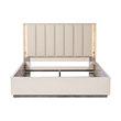 Pavira Queen Bed with LED Lights - Stone