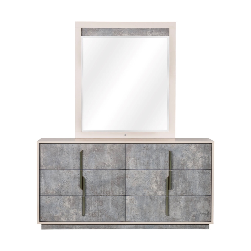 Pavira Dresser with Mirror - Stone