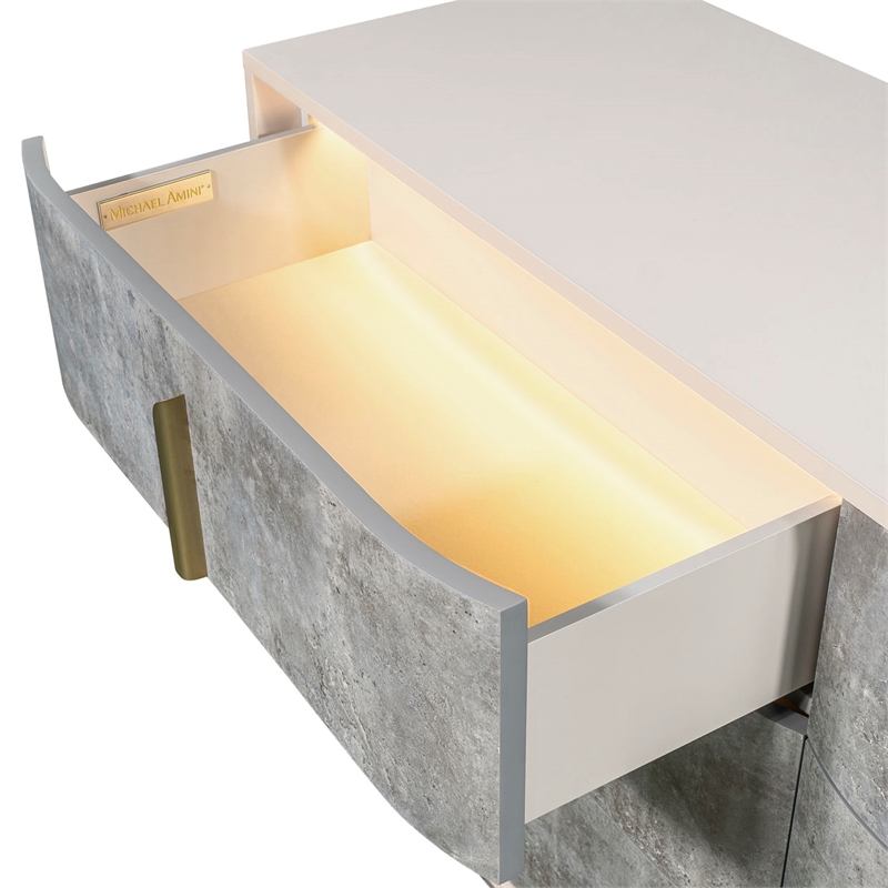 Pavira Dresser with Mirror - Stone
