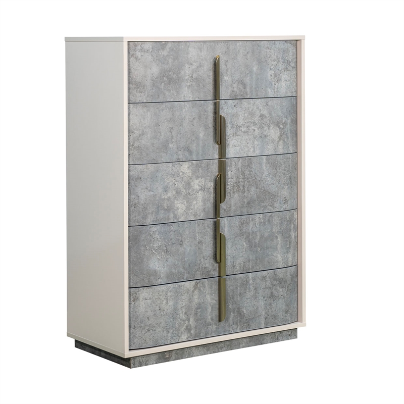 Pavira 5-Drawer Chest - Stone