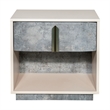 Pavira 1-Drawer Nightstand with LED Lights - Stone