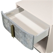 Pavira 1-Drawer Nightstand with LED Lights - Stone