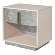 Pavira 1-Drawer Nightstand with LED Lights - Stone