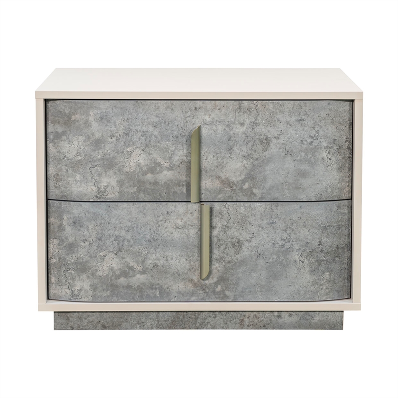 Pavira 2-Drawer Nightstand - Stone