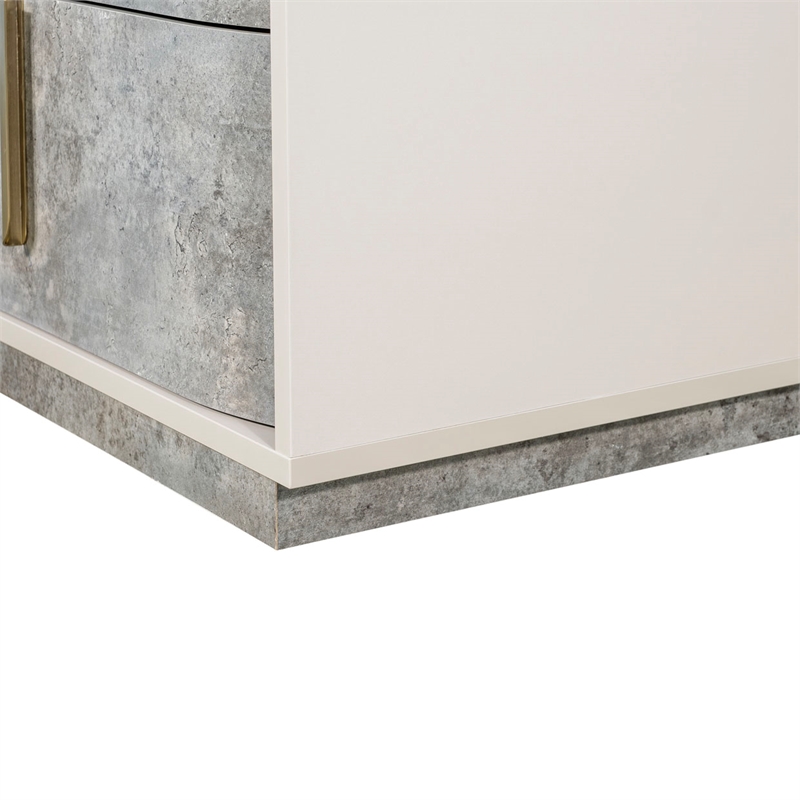 Pavira 2-Drawer Nightstand - Stone