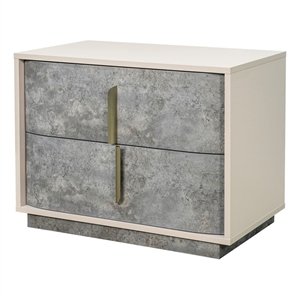 Pavira 2-Drawer Nightstand - Stone